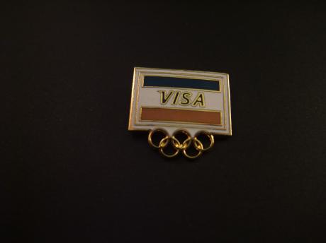 Olympische Spelen ( goudkleurige ringen) sponsor Visa Card